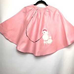 50’s Pink Poodle Skirt Felt Childs New Old Stock